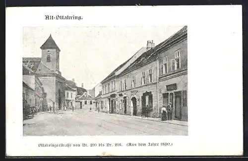 AK Wien-Alt-Ottakring, Strassenpartie aus dem Jahre 1890