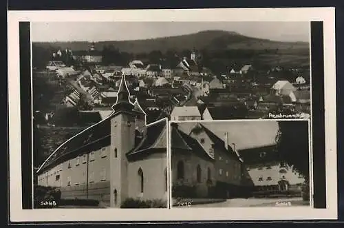 AK Poysbrunn, Schloss und Ortsansicht