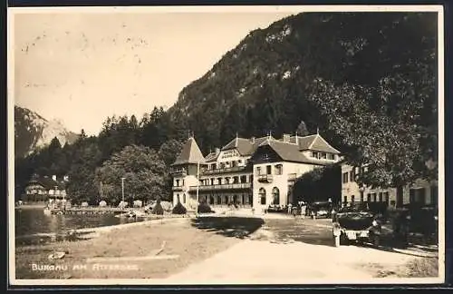 AK Burgau / Attersee, Partie am Hotel Burgau