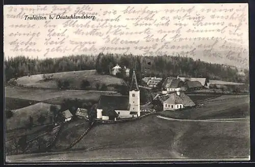AK Trahütten b. Deutschlandsberg, Ortspartie mit Kirche