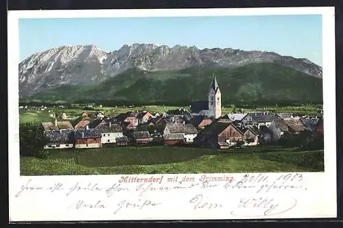 AK Mitterndorf, Teilansicht mit dem Grimming