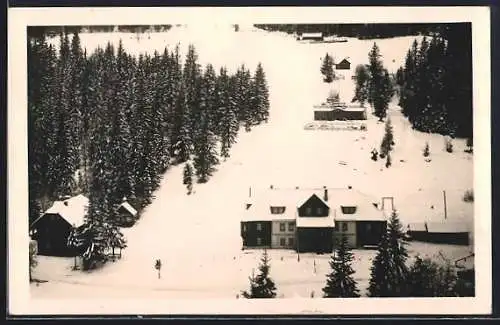 Foto-AK Stadl an der Mur, Pension Kaltwasser im Winter