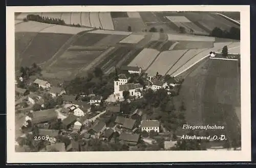 AK Altschwend, Teilansicht, Fliegeraufnahme