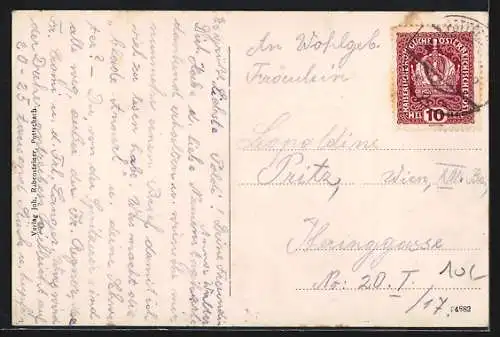 AK Pottschach im Schwarzerthal, Totalansicht aus der Vogelschau