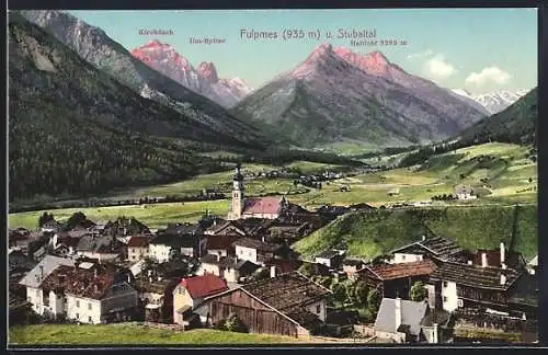 AK Fulpmes, Gesamtansicht mit Kirche