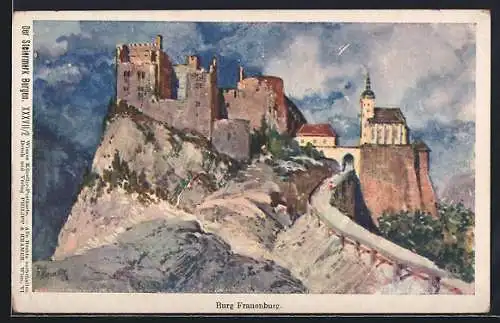 Künstler-AK Philipp + Kramer Nr.XXXVII /2: Burg Frauenburg
