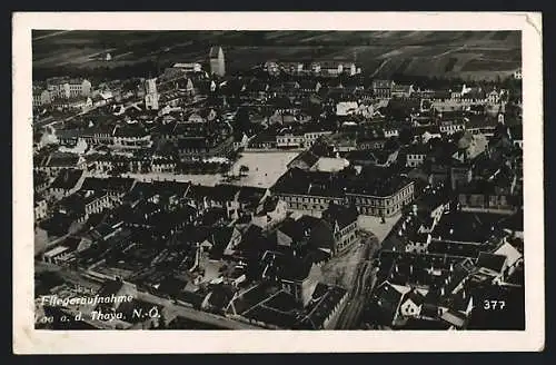 AK Laa an der Thaya, Teilansicht vom Flugzeug aus