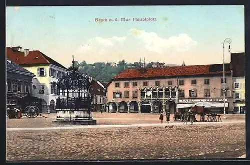 AK Bruck a. d. Mur, Café Europa am Hauptplatz