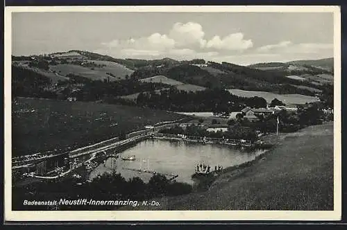 AK Neustift-Innermanzing /N.-Oe., Blick auf die Badeanstalt