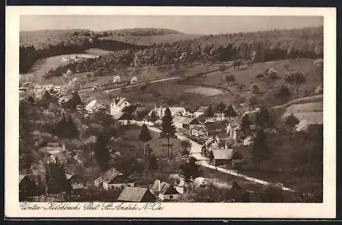AK Unter-Kirchbach /N.-Oe., Blick über den Ort aus der Luft