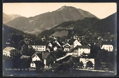 AK Hollenstein a. d. Ybbs, Ortsansicht mit Berglanschaft