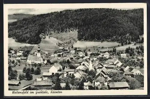 AK Weitensfeld im Gurktal, Ort mit Kirche von oben aus