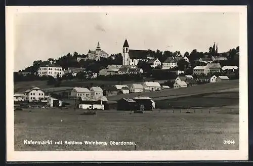 AK Kefermarkt, Ortsansicht mit Schloss Weinberg