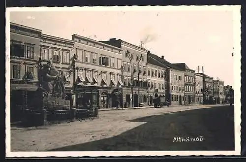 AK Altheim, Teilansicht, Strassenpartie