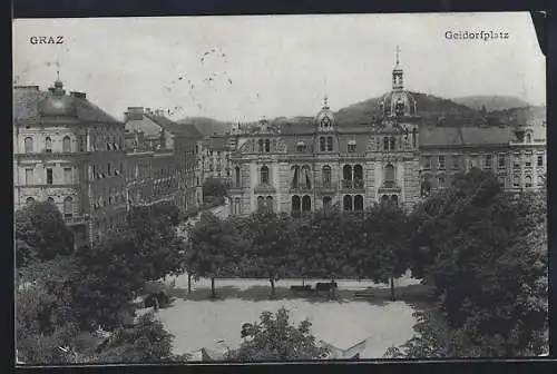 AK Graz, Ansicht vom Geidorfplatz