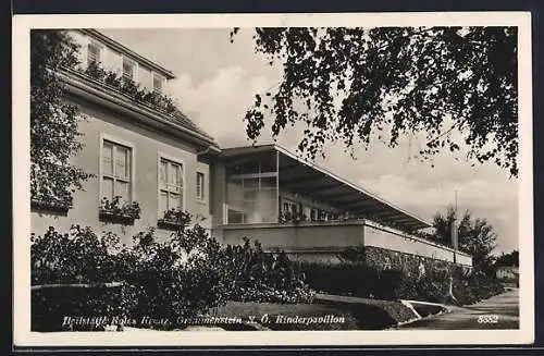 AK Grimmenstein /N. Ö., Heilstätte Rotes Kreuz, Kinderpavillon
