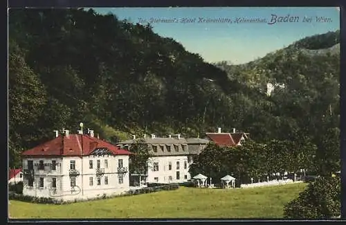 AK Baden bei Wien, Hotel Krainerhütte im Helenenthal