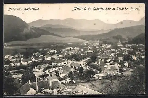 AK Alland im Gebirge, Blick vom Kaiserstein