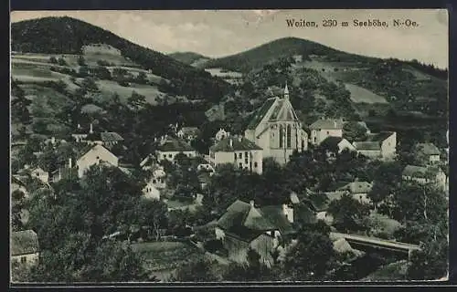 AK Weiten /N.-Oe., Teilansicht mit Kirche