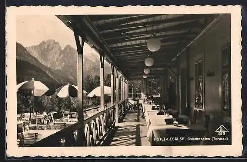 AK Gstatterboden, Hotel-Gesäuse, Terrasse
