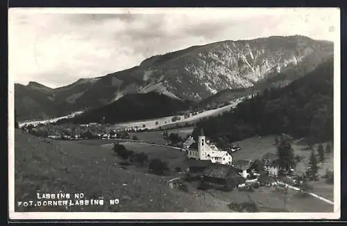 AK Lassing, Ortspartie mit Kirche