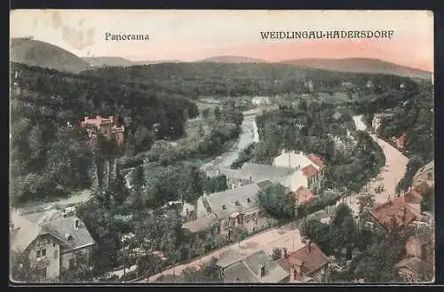 AK Weidlingau-Hadersdorf, Panorama des Ortes