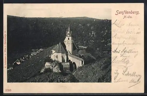 AK Senftenberg /N.-Oe., Panorama mit Kirche