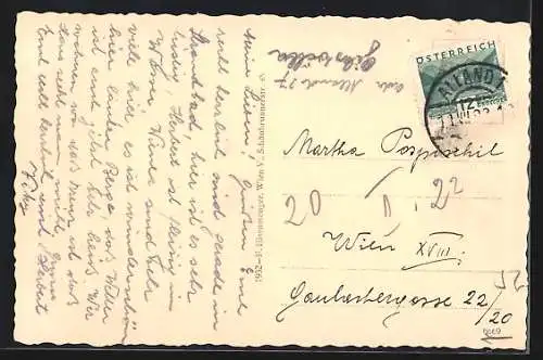 AK Alland i. Geb., Teilansicht mit Strassenpartie