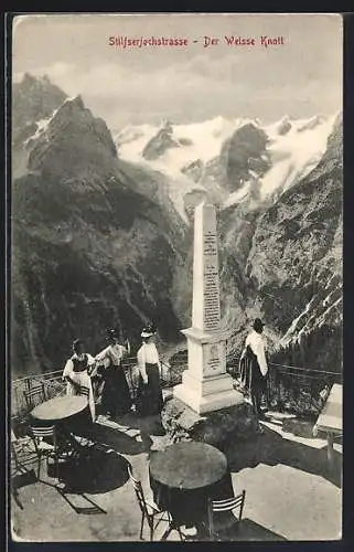 AK Stilfserjochstrasse, Der Weisse Knott