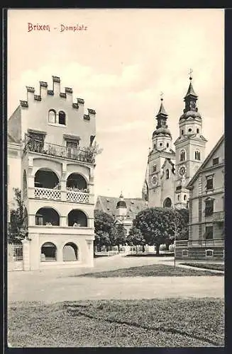 AK Brixen, Domplatz mit Domkirche