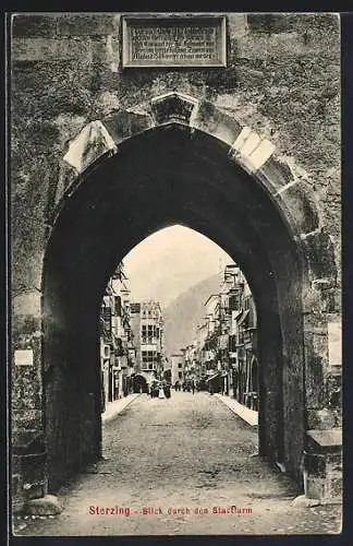 AK Sterzing, Blick durch den Stadtturm