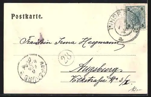 AK Innsbruck, Strassenbahn auf der Falkstrasse