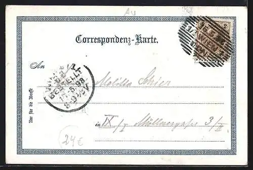 Lithographie Wien, Pertls 3tes Cafe-Haus auf dem K. K. Prater