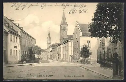 AK Selb i. Bayern, Rathaus und Amtsgericht