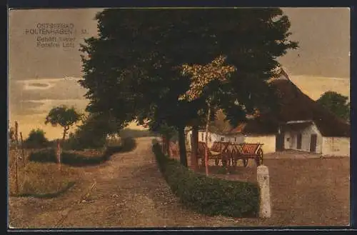 AK Boltenhagen i. M., Strasse nach Klütz, Gehöft hinter Pension Loft