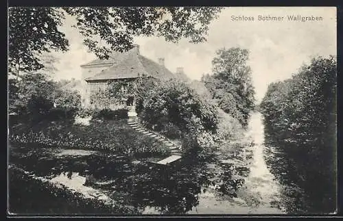 AK Klütz, Schloss Bothmer, Wallgraben