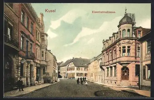 AK Kusel, Partie in der Eisenbahnstrasse