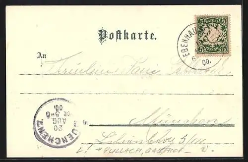 Lithographie Pullach, Gasthaus zum Rabenwirth