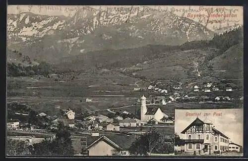 AK Niederhofen / Allgäu, Gasthof zur Post, Ortsansicht mit Buching