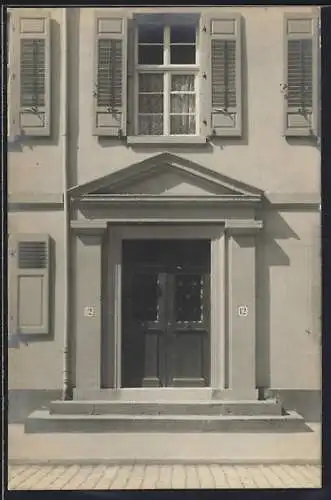 Foto-AK Karlsruhe, Kreuzstrasse 12, Tür des Hauses