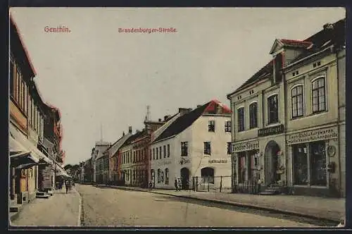 AK Genthin, Restaurant Julius Schütte in der Brandenburger-Strasse