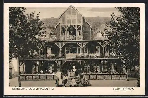AK Boltenhagen, Blick auf das Haus Minerva