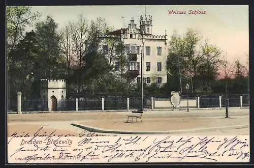 AK Dresden-Blasewitz, Abendstimmung am Weissen Schloss