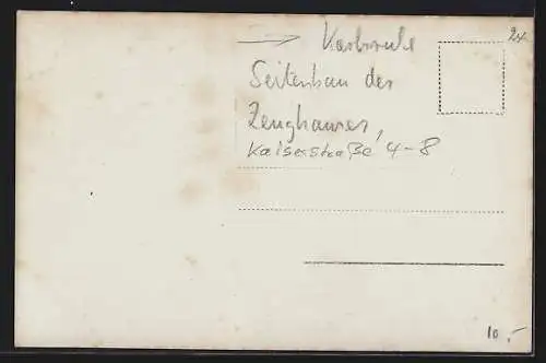 Foto-AK Karlsruhe, Seitenbau des Zeughauses in der Kaiserstrasse 4- 8