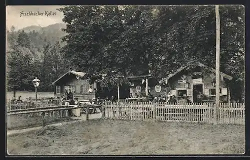 AK Rosenheim /Obb., Gasthof Fischbacher Keller