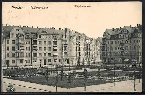 AK Dresden-Striesen, Walderseeplatz Ecke Kügelgenstrasse, jetzt Stresemannstrasse Ecke Laubestrasse