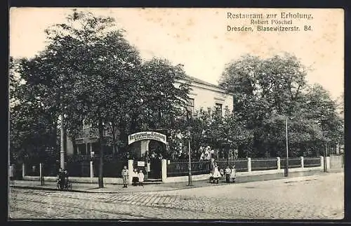 AK Dresden, Restaurant zur Erholung in der Blasewitzerstr. 84, Inh. Robert Pösche