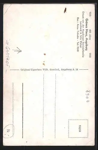 AK Augsburg, Restaurant Grünes Haus