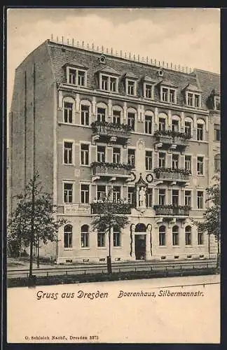 AK Dresden, Boerenhaus, Silbermannstrasse