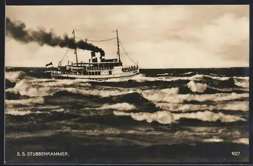 AK Passagierschiff SS Stubbenkammer auf hoher See